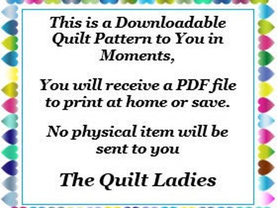 The Center Of It Quilt Pattern Complete Instructions To Make Etsy