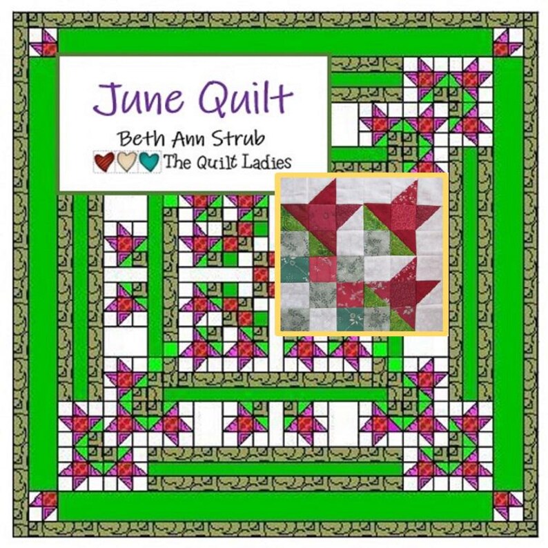 June Quilt Pattern 2024 From the Quilt Ladies PDF Downloads in Moments ...