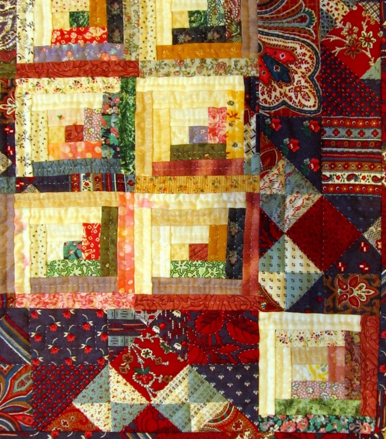 Log Cabin Mini Quilt Pattern PDF to YOU in Moments - Etsy