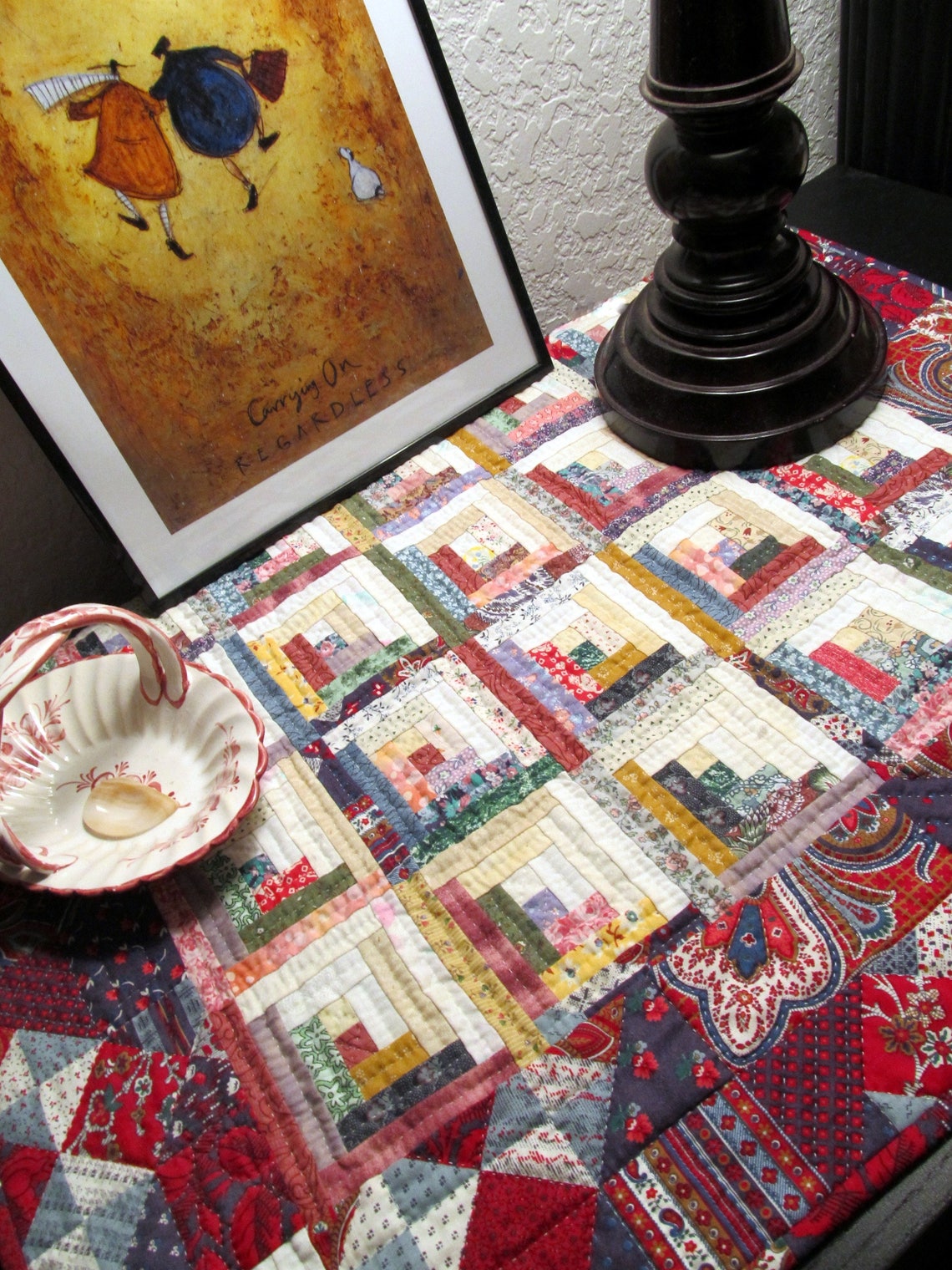 Log Cabin Mini Quilt Pattern PDF to YOU in Moments Etsy