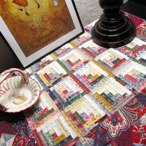 Log Cabin Mini Quilt Pattern PDF to YOU in Moments