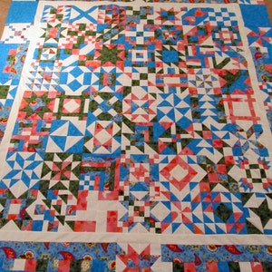 “The Ladies” quilt block sampler pattern book with  68 - Eight by Eight Inch quilt pattern blocks, quilt blocks not too small and not too large. And this quilt pattern is from The Quilt Ladies.