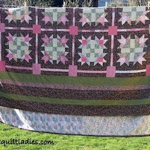 A Big Brown and Pink Quilt Pattern Book from The Quilt Ladies www.bethanndoing.com