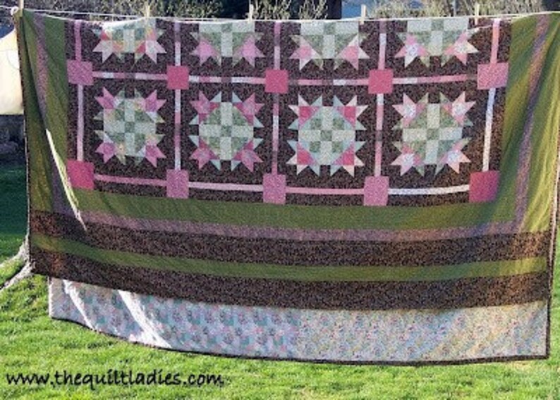 A Big Brown and Pink Quilt Pattern Book from The Quilt Ladies www.bethanndoing.com