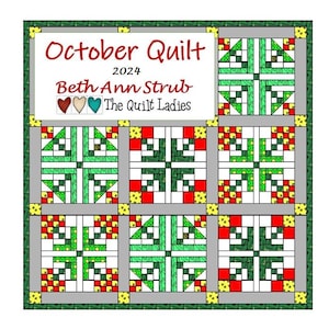 Quiltpatroon van The Quilt Ladies oktober 2024