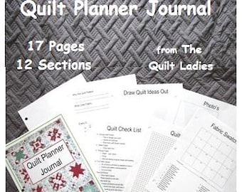 Quilt Planner Journal – Digital Download | 12-Section Quilting Organizer & Keepsake