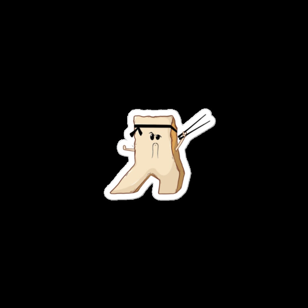 Shifu Toh-fu - Tofu Sticker | Cute and Whimsical Tofu Character Sticker ...