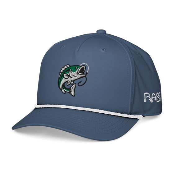 Light Blue Rope Cap Richardson 258 | Embroidered Bass Snapback | Summer Fishing Hat Unisex