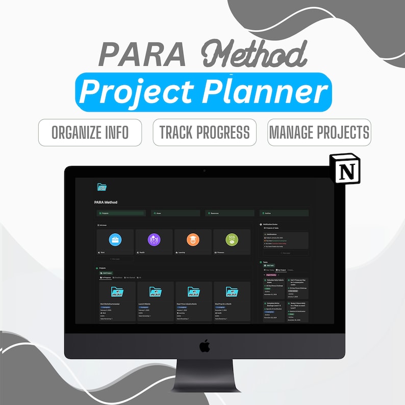 The PARA Method Notion Template for Organising Your Life - Etsy