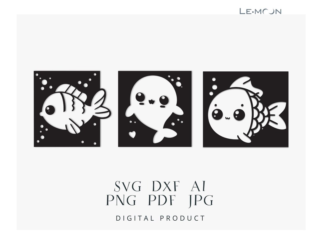 Panel Fish, Laser Cut Svg|dxf|png|ai File | Metal Art Wall Art ...