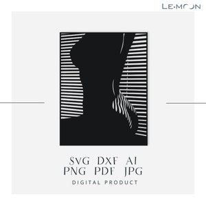 Sexy Woman, Laser Cut SVG|DXF|Ai|CDR File | Metal Art Wall Art, Engraving Decal, Silhouette Template | Digital Vector for Instant Download