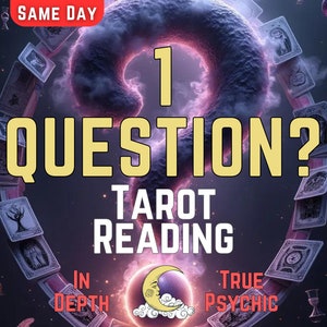 Tarotlezen met 1 vraag, gedetailleerde paranormale inzichten, spirituele begeleiding, nauwkeurige antwoorden, gepersonaliseerde tarotvoorspelling, gedachtenlezer