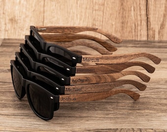Personalized Engraved Wooden Sunglasses – Unisex Gift