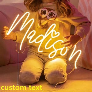 Custom Name Neon Sign for Kids, Personalized Neon Sign for Bedroom, Bedroom Decor, Nursery Neon Sign, Gifts for Kids, Home Decor Wall Decor
