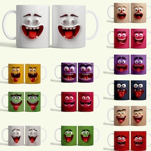 3D Sarcastic Funny Expression Faces, funny gift, funny mug, funny mugs, mug, coffee cup, gift for her, christmas gift, birthday gift