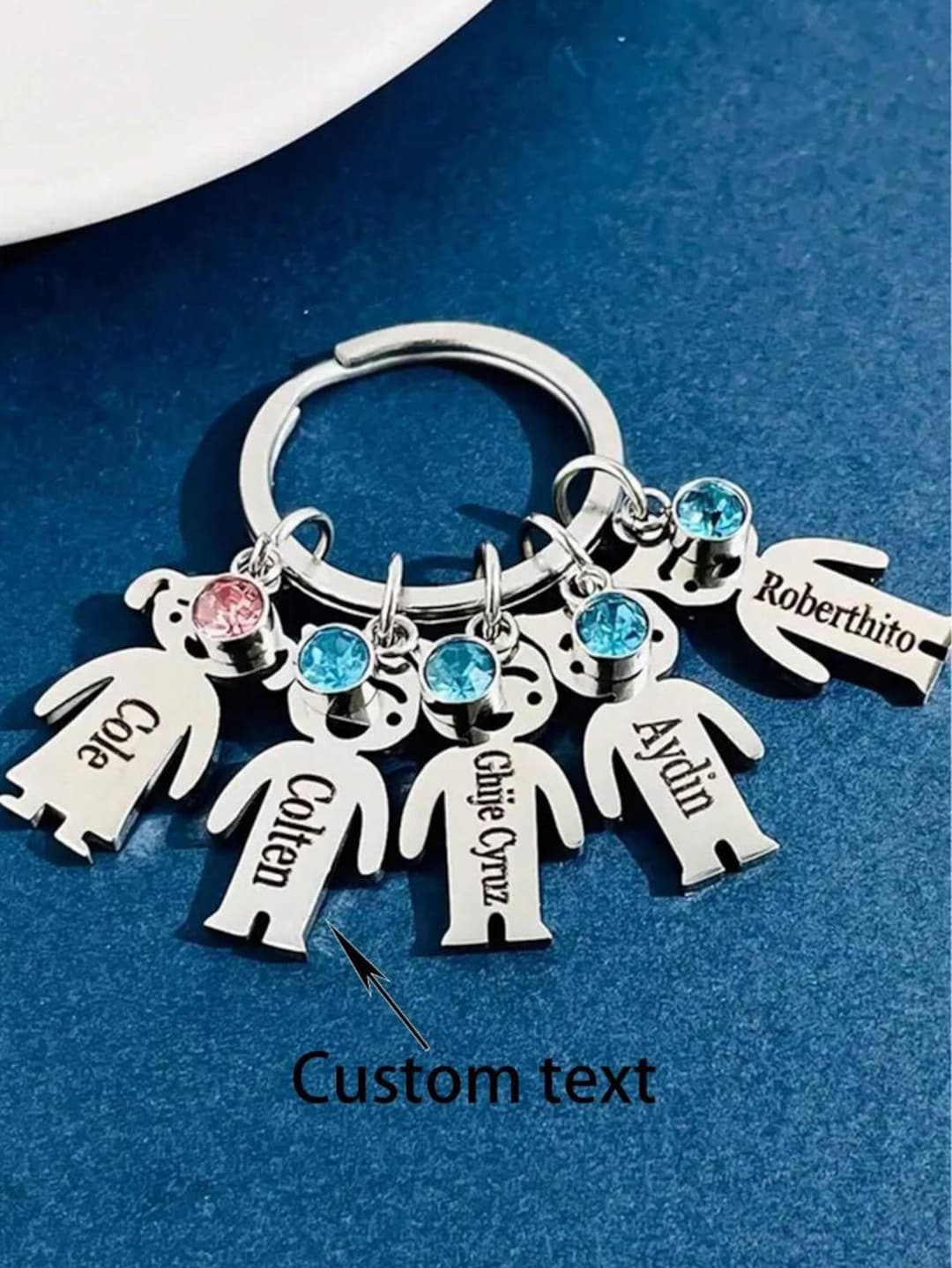 Personalized Family Keychain , Custom Kids Name Keychain , Children ...