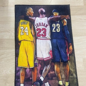 Legend NBA Rug, Amazing Team Rug, Basketball Rug, Famous Basketball Player Rug, NBA Decor Rug, All Star Rug, Floor Rug, Area Rug, Washable