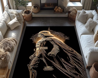 Tapis 3D Star Wars - 120x160 Cm - Décoration Chambre Enfant Ou Salon - Doux, Antidérapant, Facile à Nettoyer