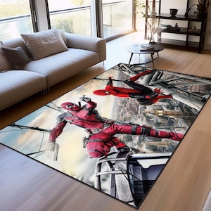 Dywan Spider-Man, dywan Avenger, dywan Super Hero, dywan Venom, 347 maj, okładka magazynu, legendarny, fantastyczny dywan, dywan z kreskówek, dywan do pokoju dziecięcego, dywan