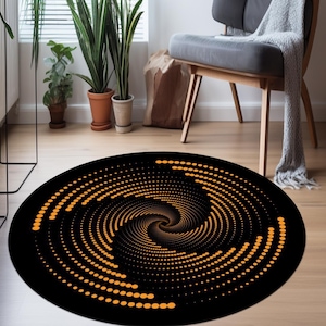 3D Round Rug,Round Rug, Circle Rug, Bathmat Rug, Doormat Rug, Indoor Rug, Turkish Rug, Home Decor Rug, Minimalist Rug, Mid Century