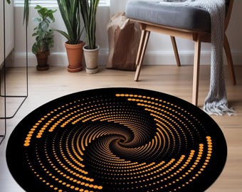3D Round Rug,Round Rug, Circle Rug, Bathmat Rug, Doormat Rug, Indoor Rug, Turkish Rug, Home Decor Rug, Minimalist Rug, Mid Century