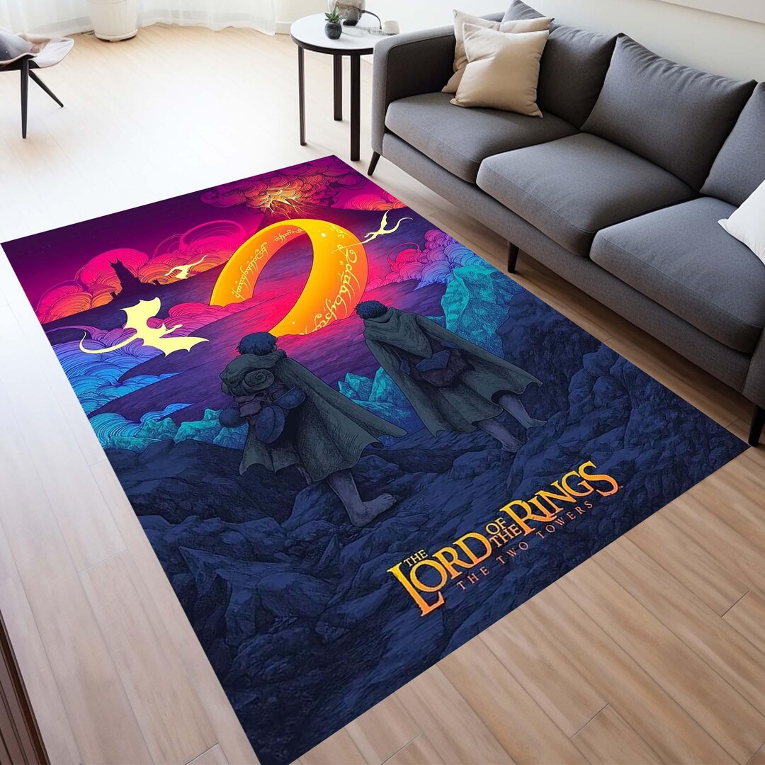 Lord of the Rings Rug, Fantasy Movie Rug, Non Slip Carpet - Etsy