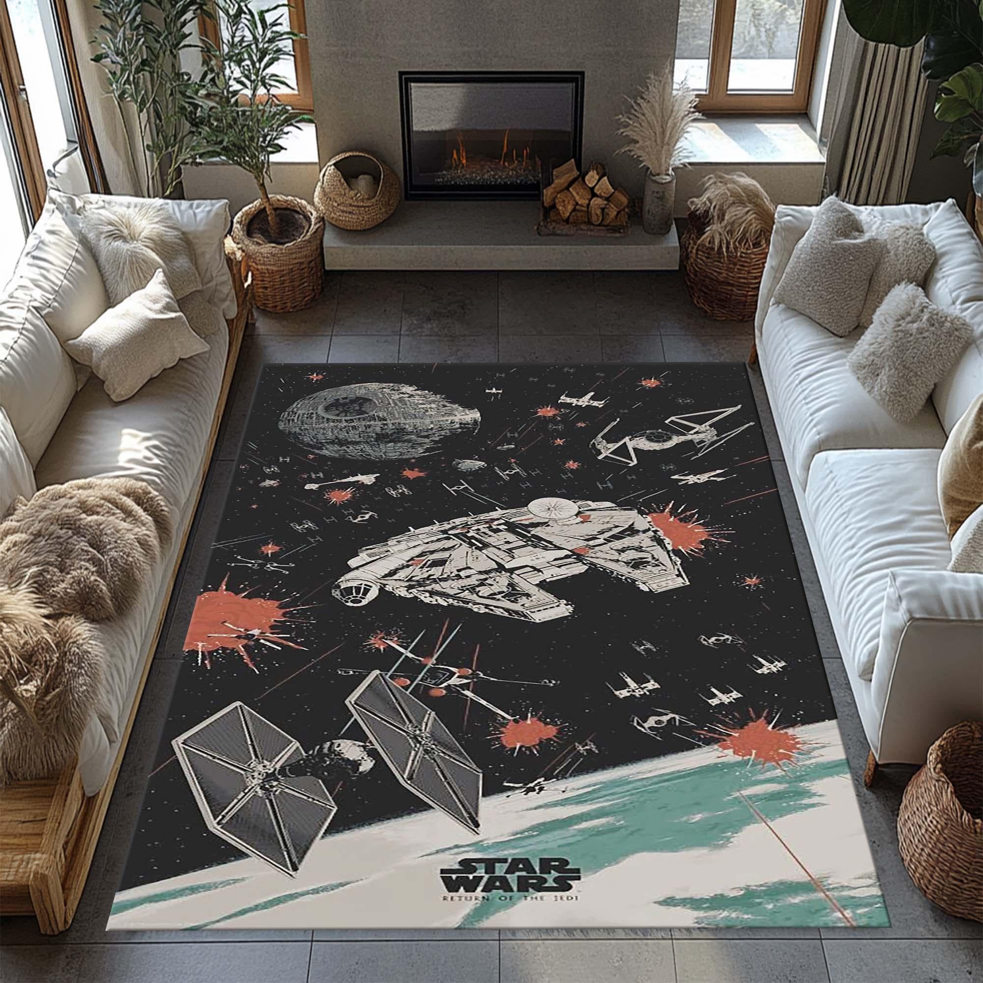 スターウォーズラグ、ダースベイダーラグ、映画ラグ、映画ルームの装飾