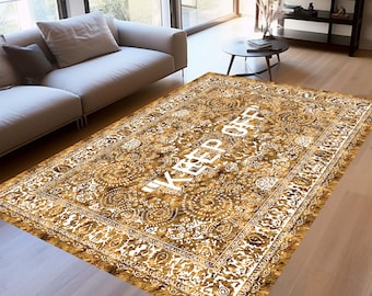 Keep Off rug, Classic-Dark grey rug, Modern room rug, Home decor rug, Living room rug, Personalized gift, Modern rugs, Keep off, Keep Off