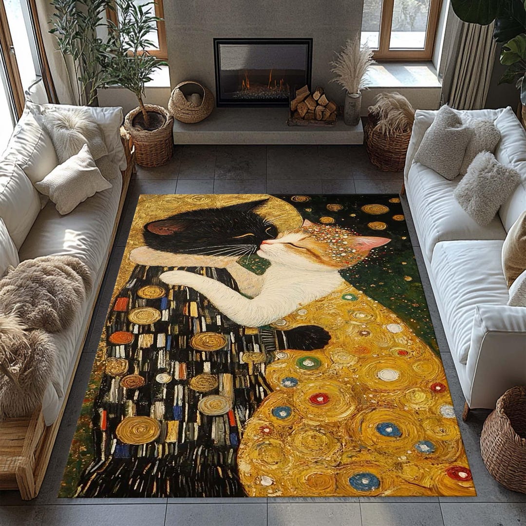 Cat Rug, Cat Design Rug, Animal Rug - Etsy