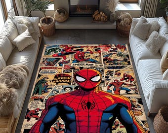 Amazing Spider Man, Legend Cartoon Rug, Spiderman, Comic Book, Fantastic Rug, Spiderman Rug, Decor Rug, Spider Man, Movie Comics Rug