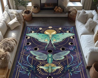 Amazing Butterfly Rug, Unique Rug, Rare Rug, Custom Design Rug, Butterfly Rug, Blue Rose Rug, Flower Rug, Housewarming Rug, Floor Rug, Area