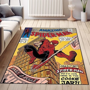 Dywan Spider-Man, dywan Avenger, dywan Super Hero, dywan Venom, 347 maj, okładka magazynu, legendarny, fantastyczny dywan, dywan z kreskówek, dywan do pokoju dziecięcego, prezent