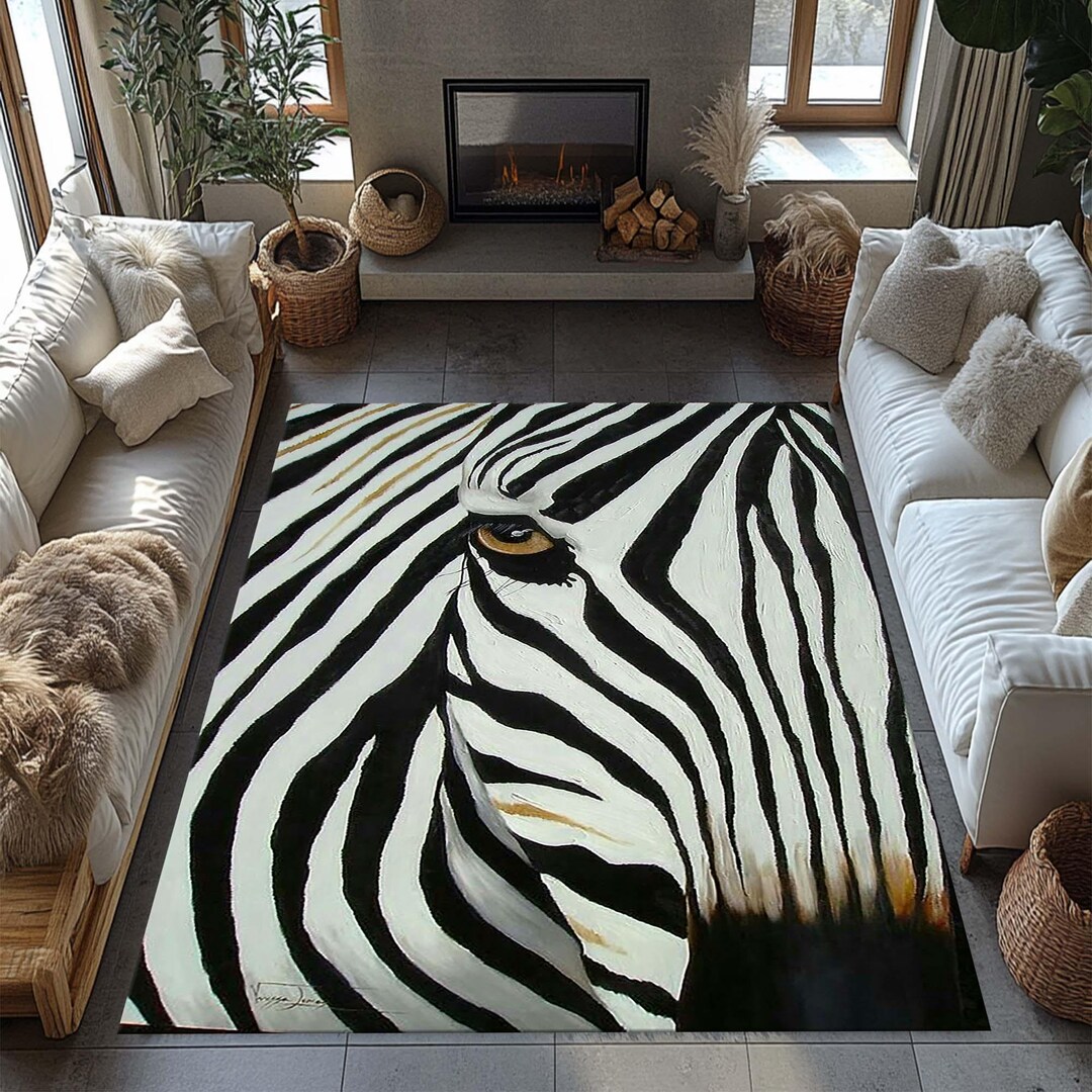 Zebra Rug, Zebra Pattern Rug, Abstract Rug, Modern Rugs, Luxury Rug ...