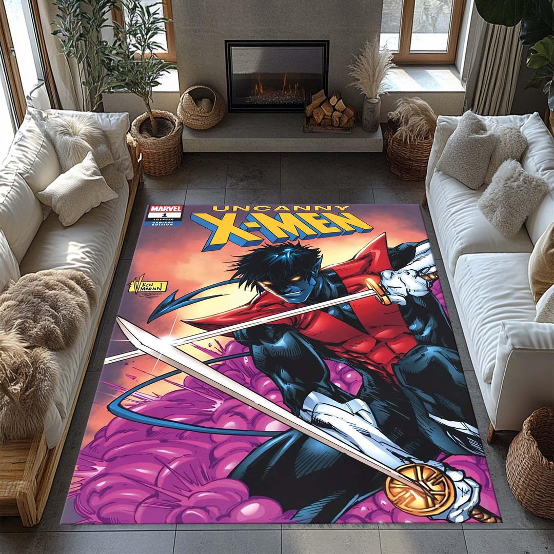 X-men, Magazine Cover, Comic Book, Legendary Hero, Cartoon Cover Rug ...