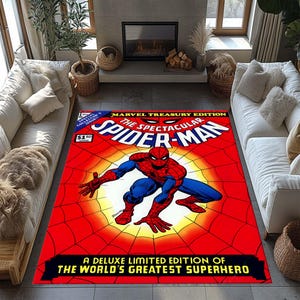 Dywan Spider-Man, dywan Avenger, dywan Super Hero, dywan Venom, 347 maj, okładka magazynu, legendarny, fantastyczny dywan, dywan z kreskówek, dywan do pokoju dziecięcego, prezent