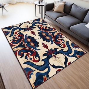 Abstract Rug, Rustıc Rug, Abstract Rug, Washable Area Rugs, Rugs for Living Room And Bedroom, Digital Print Rug, Modern Rug, Gift Rug