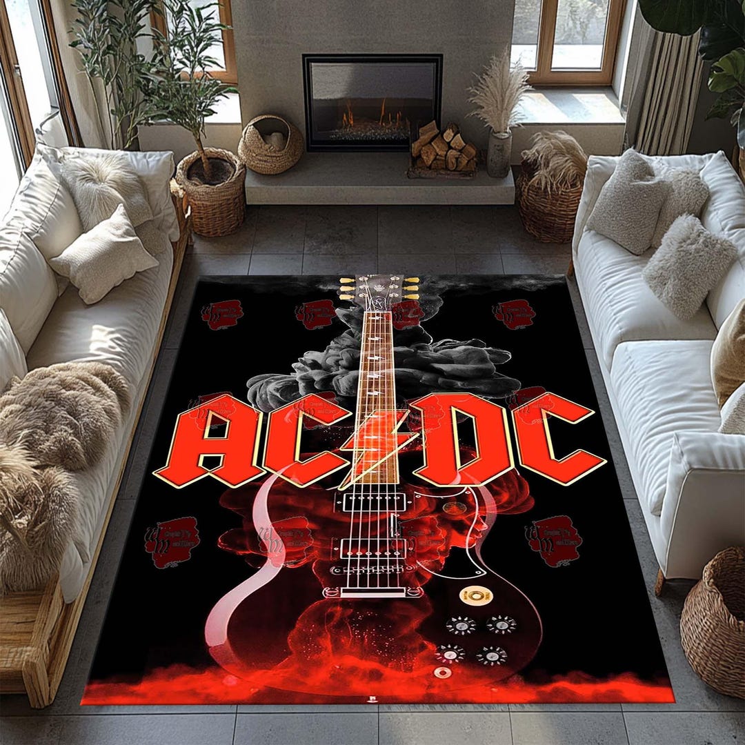 Dc Rug AC DC Rug, Music Band Heavy Metal Rug - Etsy