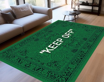 Keep Off rug, Classic-Dark grey rug, Modern room rug, Home decor rug, Living room rug, Personalized gift, Modern rugs, Keep off, Keep Off