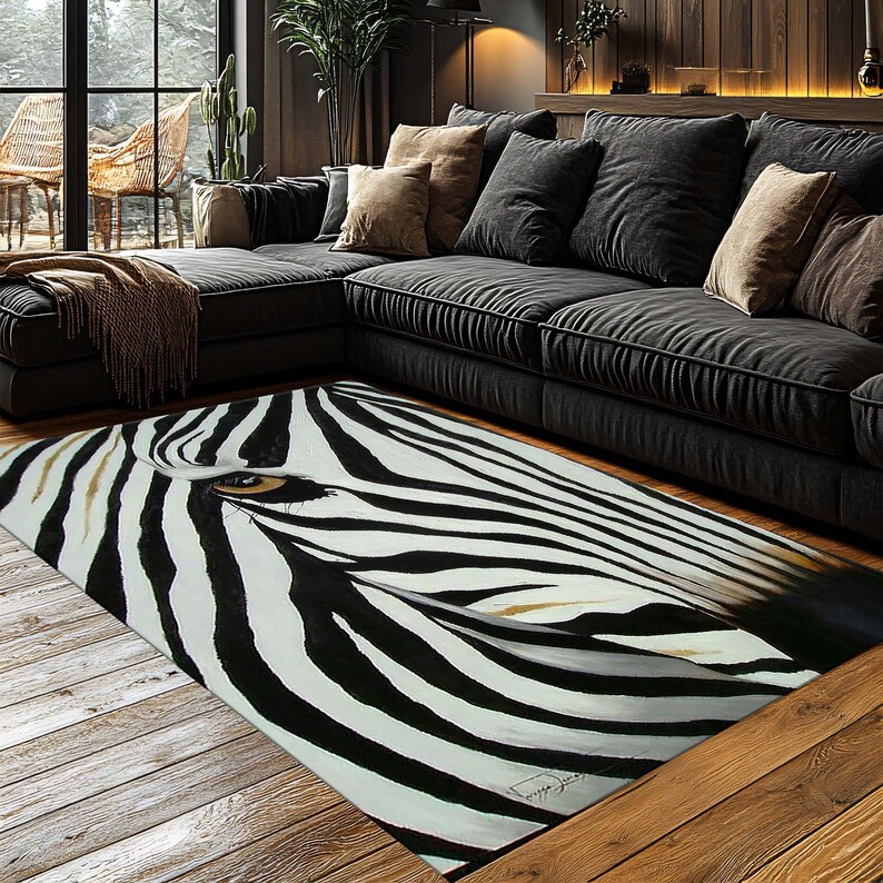 Zebra Rug, Zebra Pattern Rug, Abstract Rug, Modern Rugs, Luxury Rug ...