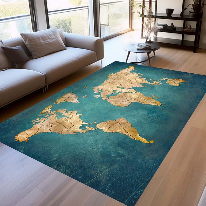 Wall Rug Maps World Map, Educational Map Rugs, Kids Map Rug, Children Rug, Kids Rug ...