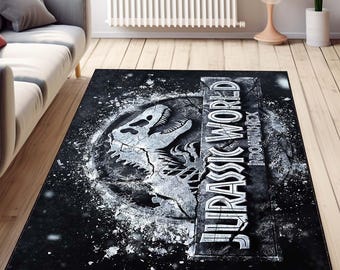 Dinosaurs Decor Rug, Kids Room Rug, Themed Decor Rug, Dinosaur Themed Rug, Animal Design Rug, jurassic world Rug, jurassic park rug,FloorRug