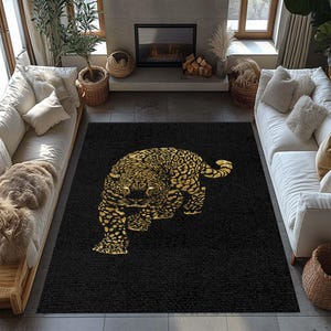 Leopard Rug, Leopard Pattern Rug, Leopard Fur Pattern Rug, Animal Decor Rug, Living Room Rug, Area Rug, Non Slip Rug, Gift Rug, Area Rug