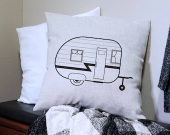 Camper Pillow Cover 18 X 18