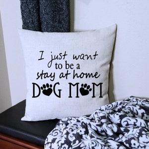 Dog Mom Pillow Cover 18 X 18 image 2