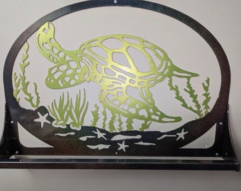 Turtle towel rack DXF file