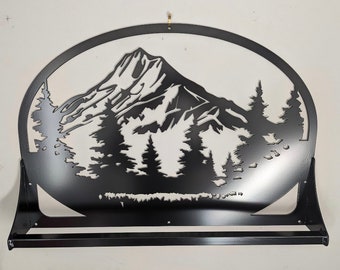 Mountain towel rack DXF file