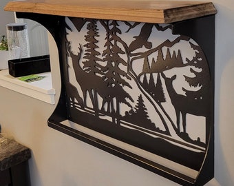 Deer towel rack DXF file