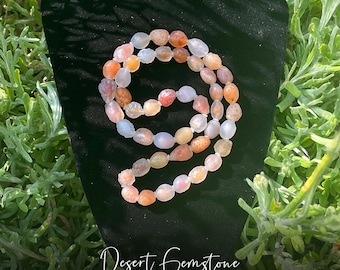 Handmade Gobi Agate Bead Necklace – Natural Desert Stone Jewelry
