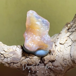 Alxa Gobi Desert Sugar Heart Achat - Seltener natürlicher durchscheinender Stein zum Basteln, Sammeln oder für Terrarien