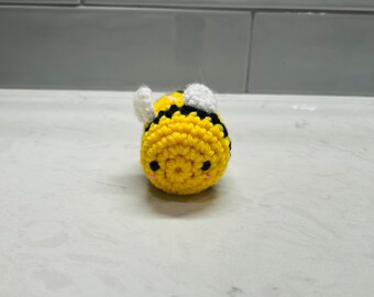 Crochet Bee Plushie Yellow and Black Stuffed Animal